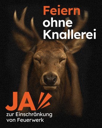 Friendsmail Feuerwerksinititiative Hirsch Feiern ohne Knallerei